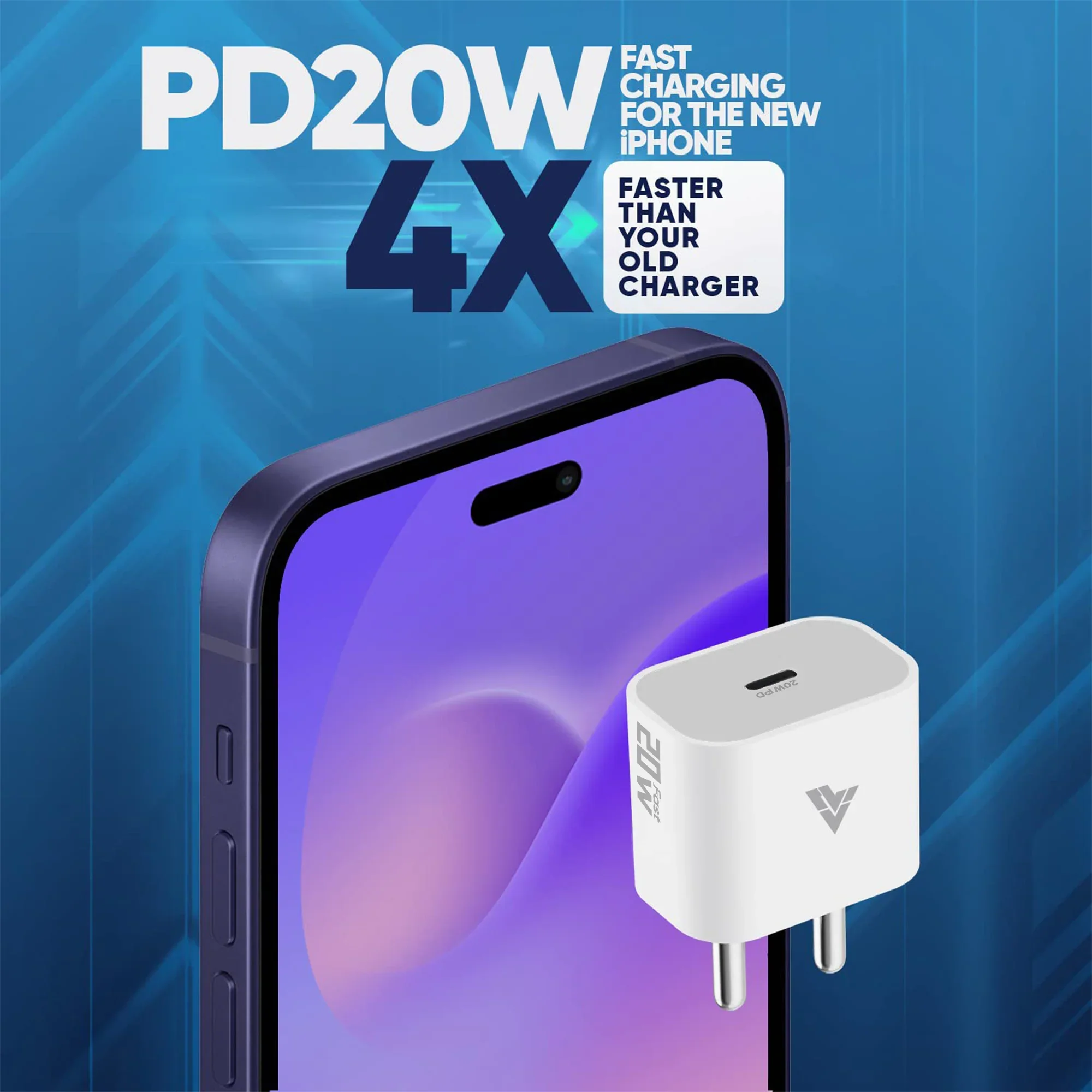 Vaku ® Original iPhone 20W Charger Type C PD Fast [Apple MFi Certified] Adapter - Image 4