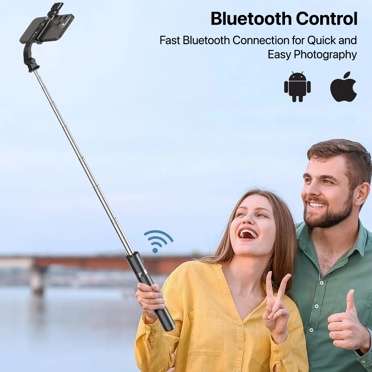 Vaku Luxos ® SHOTPRO Selfie Stick Tripod with Fill Light – 5.8ft Extendable - Image 5