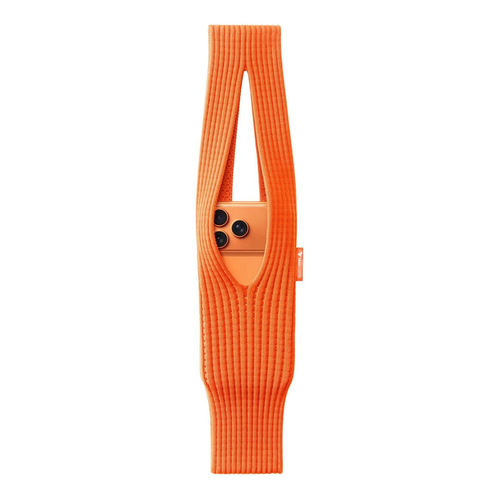 Vaku Luxos ® Soft 3D-Knitted Phone Pocket Scarf Strap Hands-Free Crossbody Phone Holder