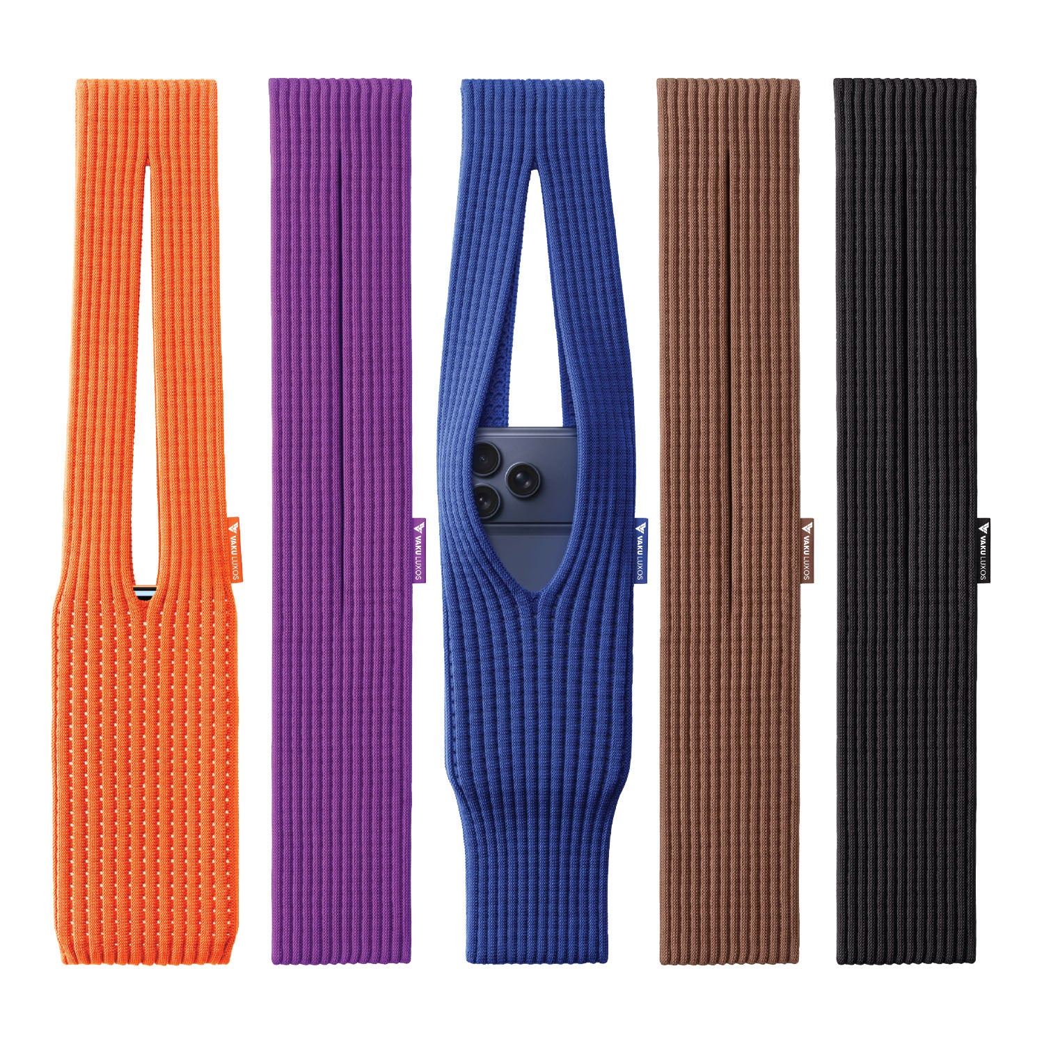 Vaku Luxos ® Soft 3D-Knitted Phone Pocket Scarf Strap Hands-Free Crossbody Phone Holder - Image 11