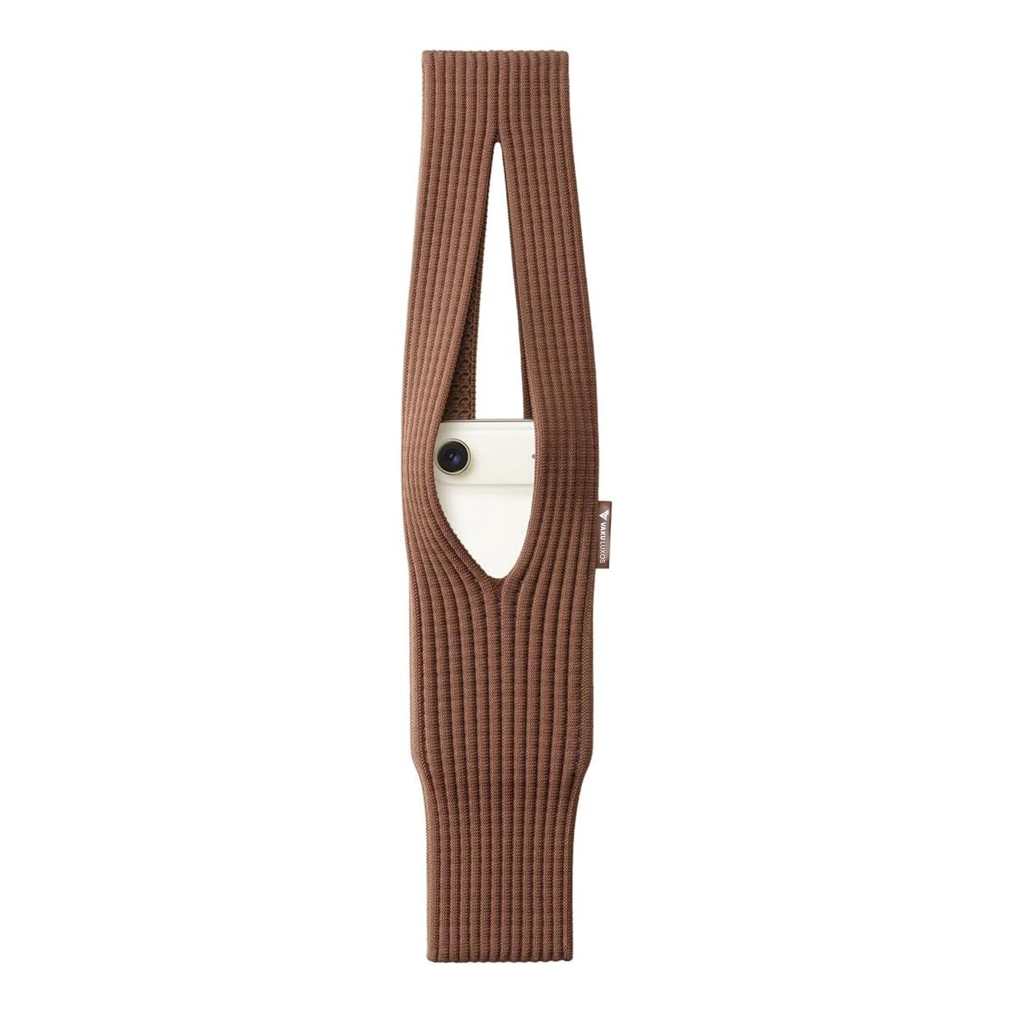Vaku Luxos ® Soft 3D-Knitted Phone Pocket Scarf Strap Hands-Free Crossbody Phone Holder - Image 2
