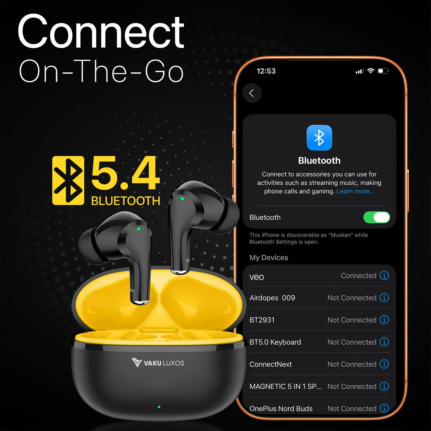 Vaku Luxos ® True Wireless Earbuds with Smart Touch Controls - Image 8
