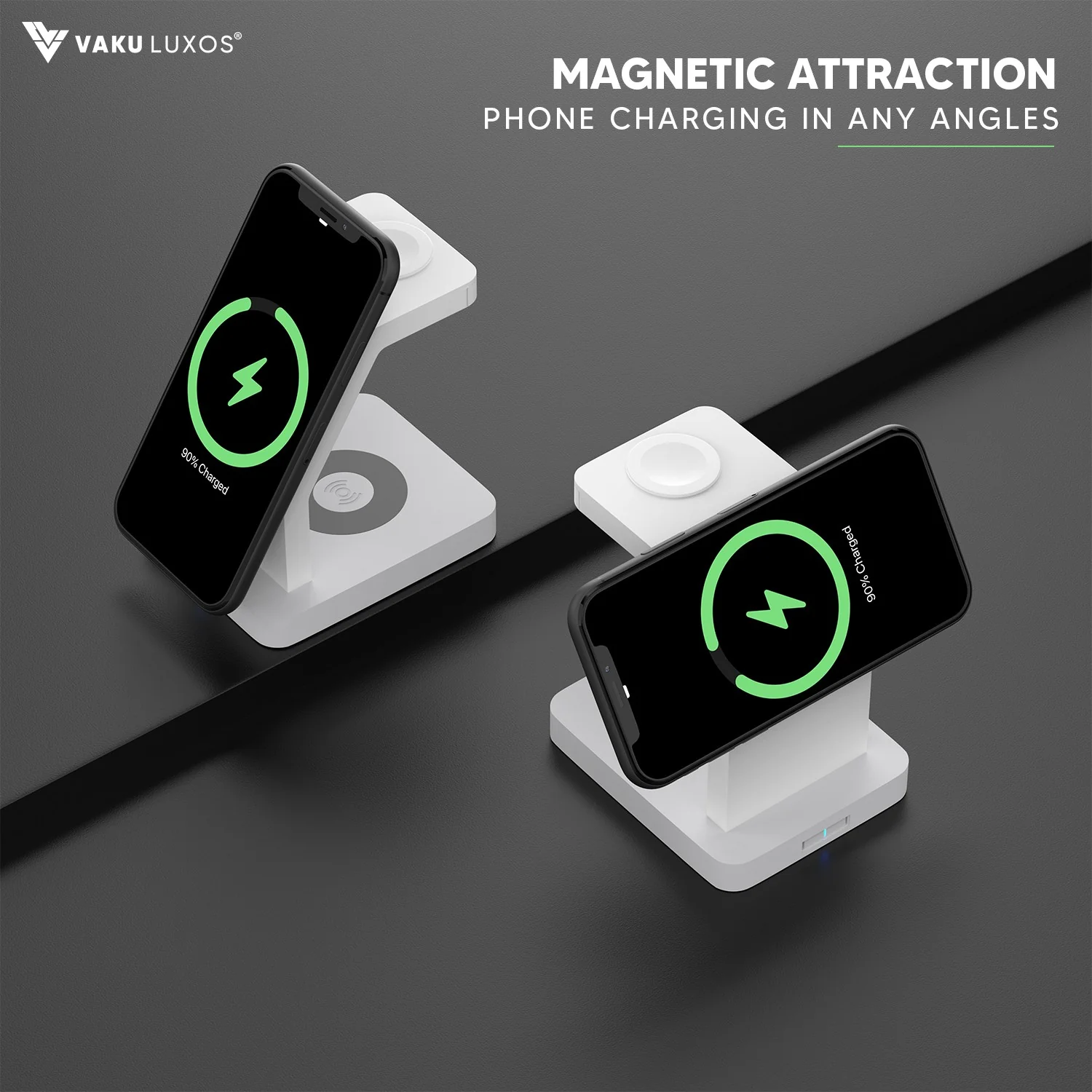 Vaku Luxos ® TRINITY 23W 3IN1 Wireless Charger - Image 16