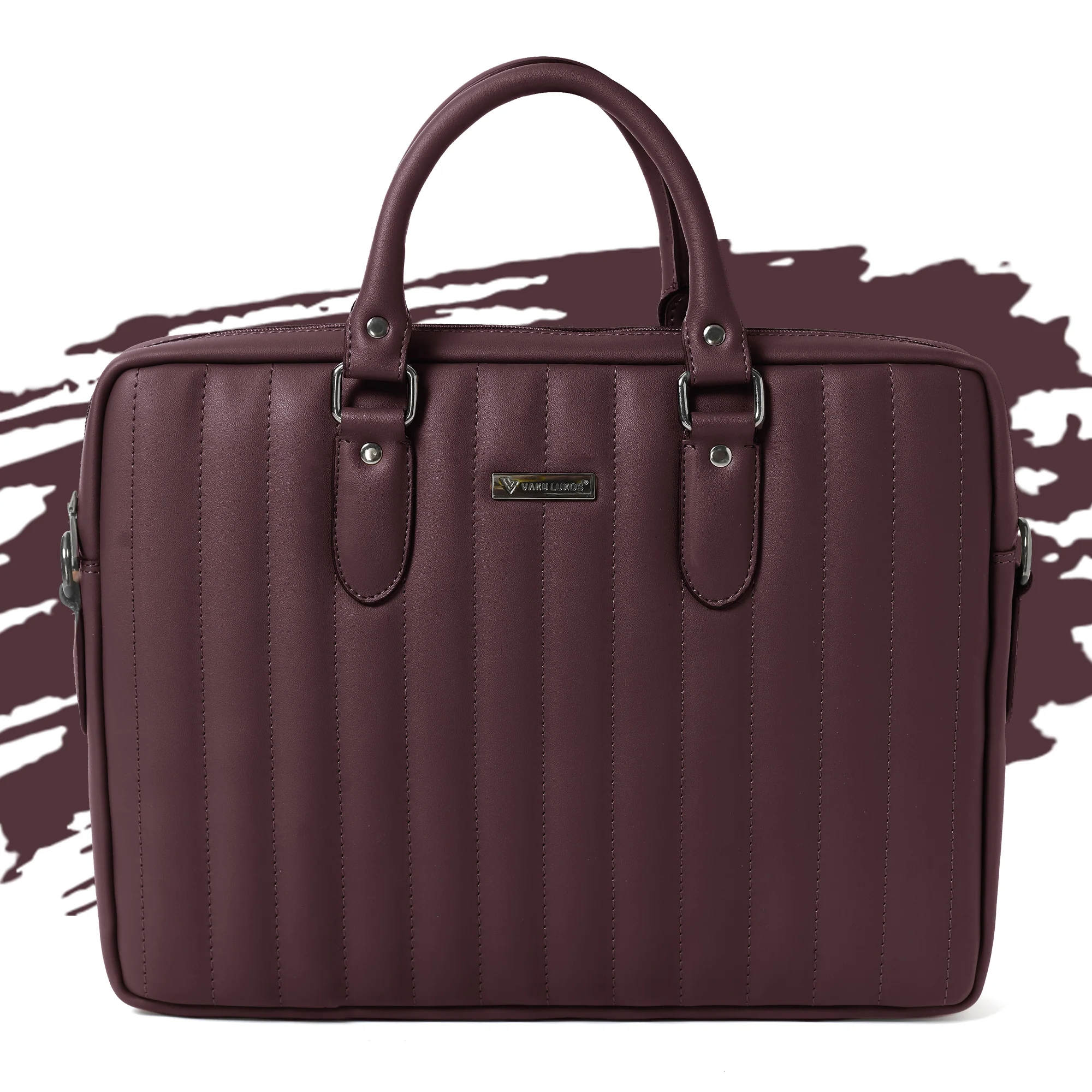 Vaku Luxos ® Venesa 14 inch Laptop Bag Premium PU Leather Laptop Sleeve Messenger Bag - Image 10