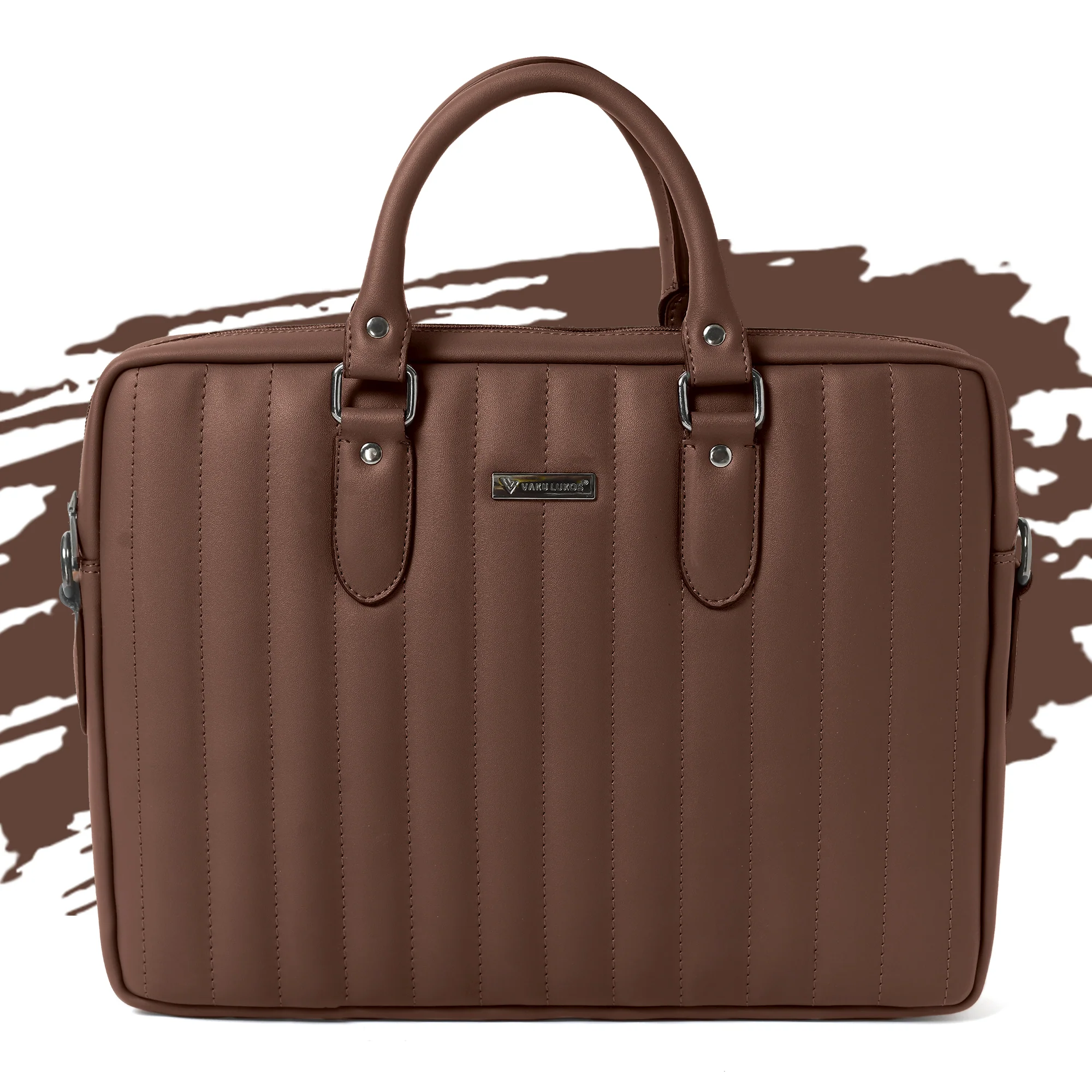 Vaku Luxos ® Venesa 14 inch Laptop Bag Premium PU Leather Laptop Sleeve Messenger Bag - Image 11