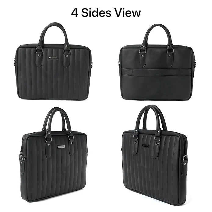 Vaku Luxos ® Venesa 14 inch Laptop Bag Premium PU Leather Laptop Sleeve Messenger Bag - Image 4