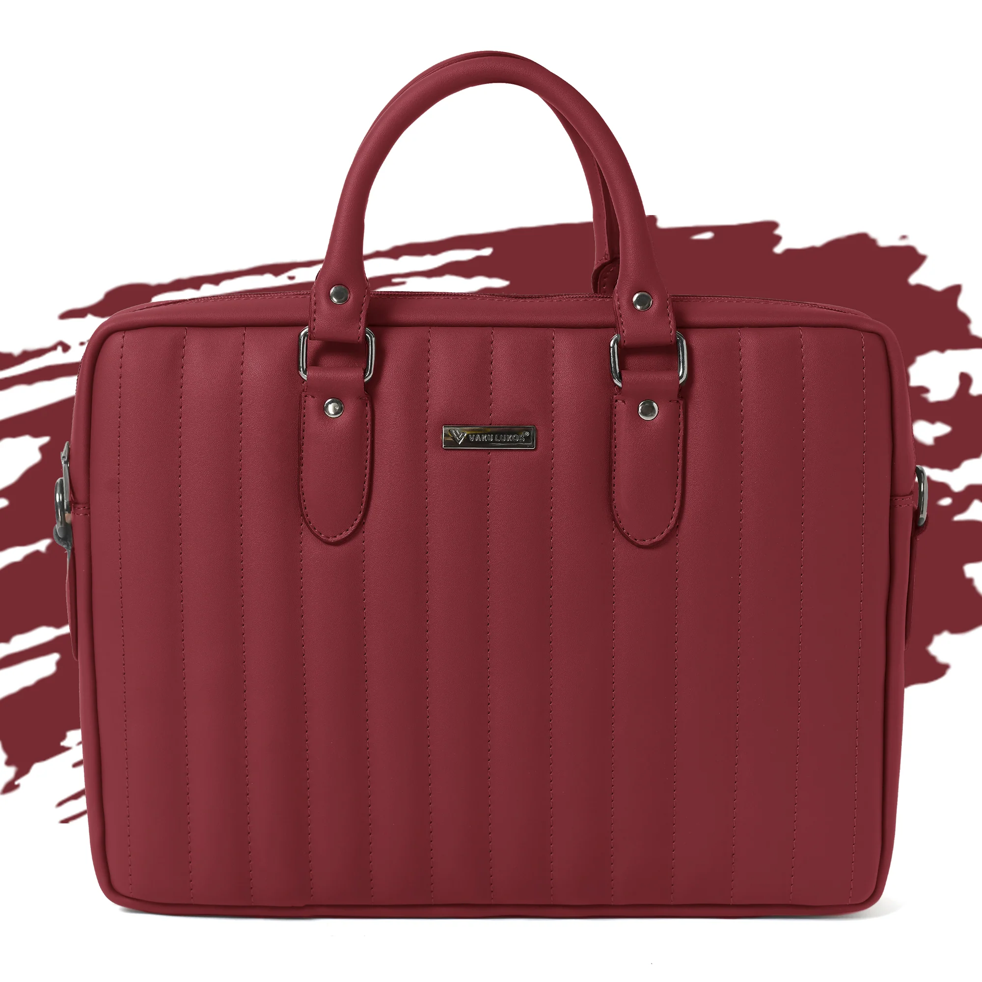 Vaku Luxos ® Venesa 14 inch Laptop Bag Premium PU Leather Laptop Sleeve Messenger Bag - Image 9