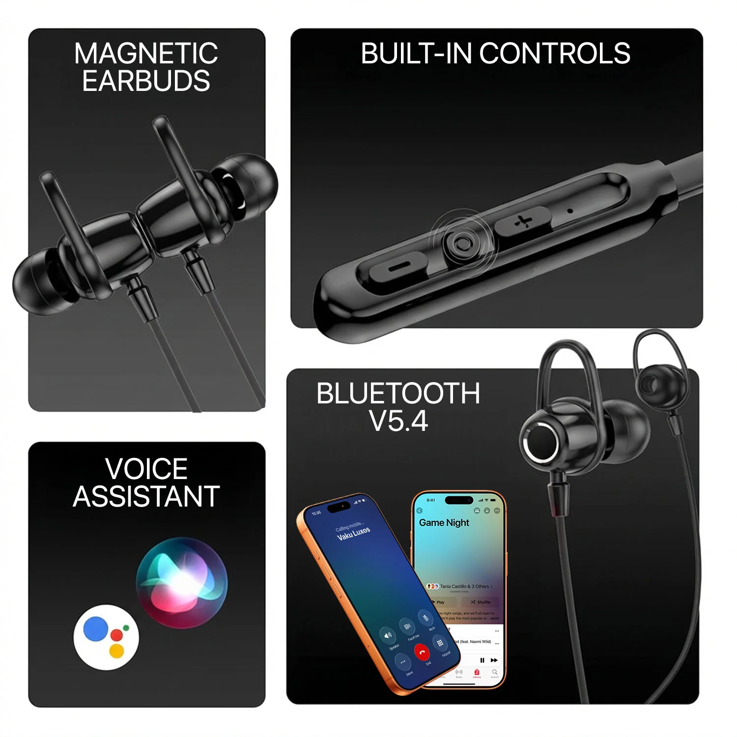 Vaku Luxos ® VIBEX Bluetooth Wireless Neckband with ENC Mic - Image 4