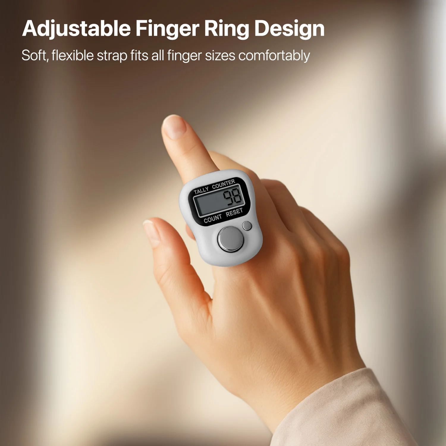 Vaku ® Mini Tally Counter Ring Compact Manual Click Counter - Image 3