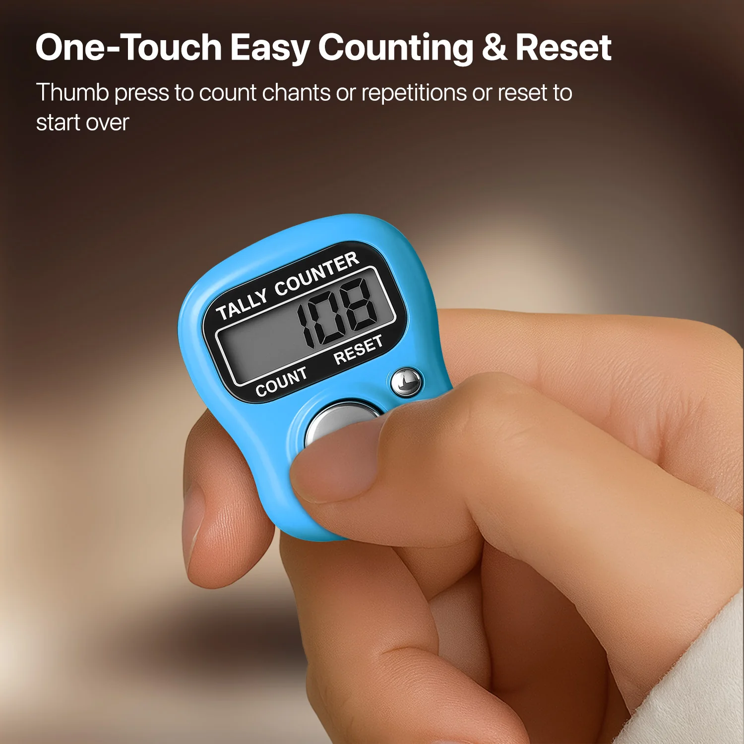 Vaku ® Mini Tally Counter Ring Compact Manual Click Counter - Image 4