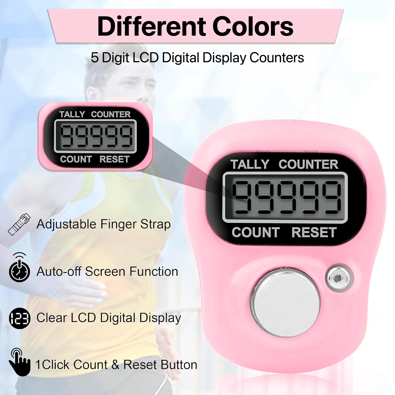 Vaku ® Mini Tally Counter Ring Compact Manual Click Counter - Image 6
