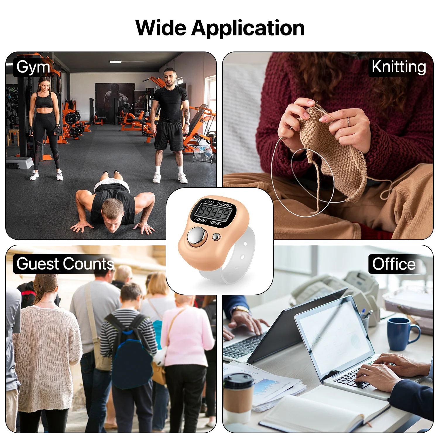 Vaku ® Mini Tally Counter Ring Compact Manual Click Counter - Image 9