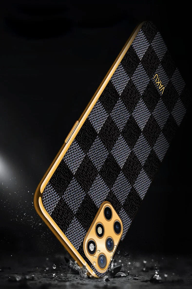 Vaku® OnePlus 9R Cheron Leather Electroplated Soft TPU Back Cover - Image 7