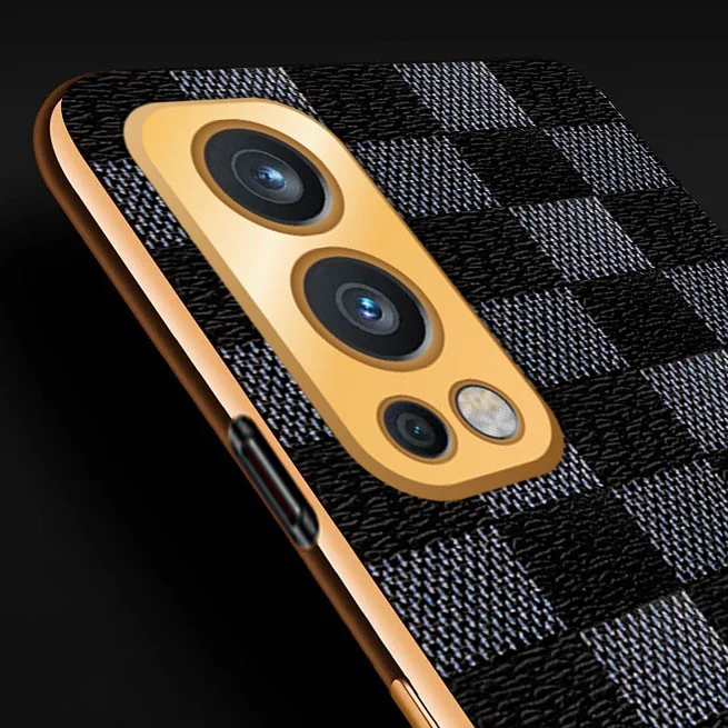 Vaku® OnePlus Nord 2 Cheron Leather Electroplated Soft TPU Back Cover - Image 2