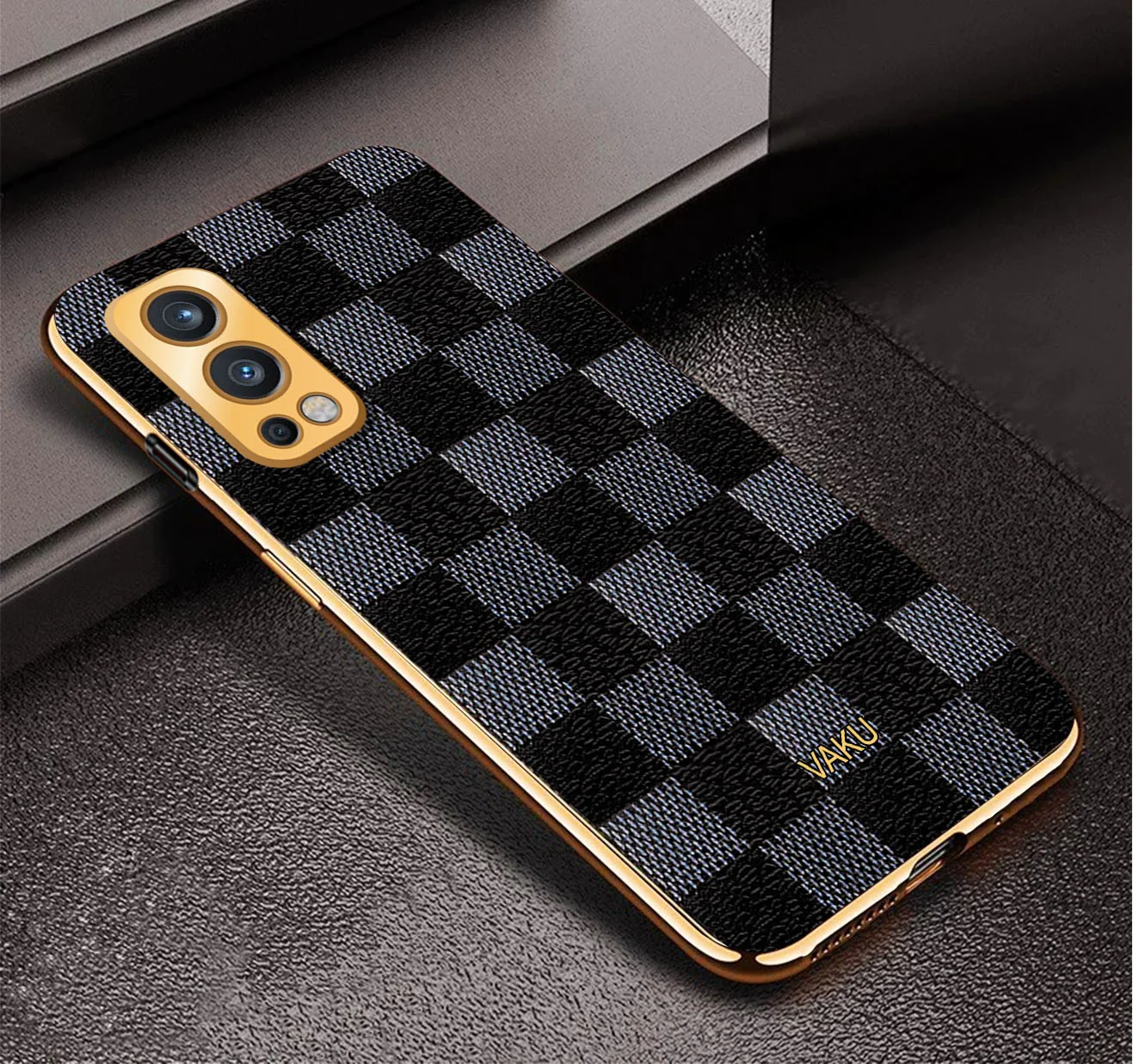 Vaku® OnePlus Nord 2 Cheron Leather Electroplated Soft TPU Back Cover - Image 7