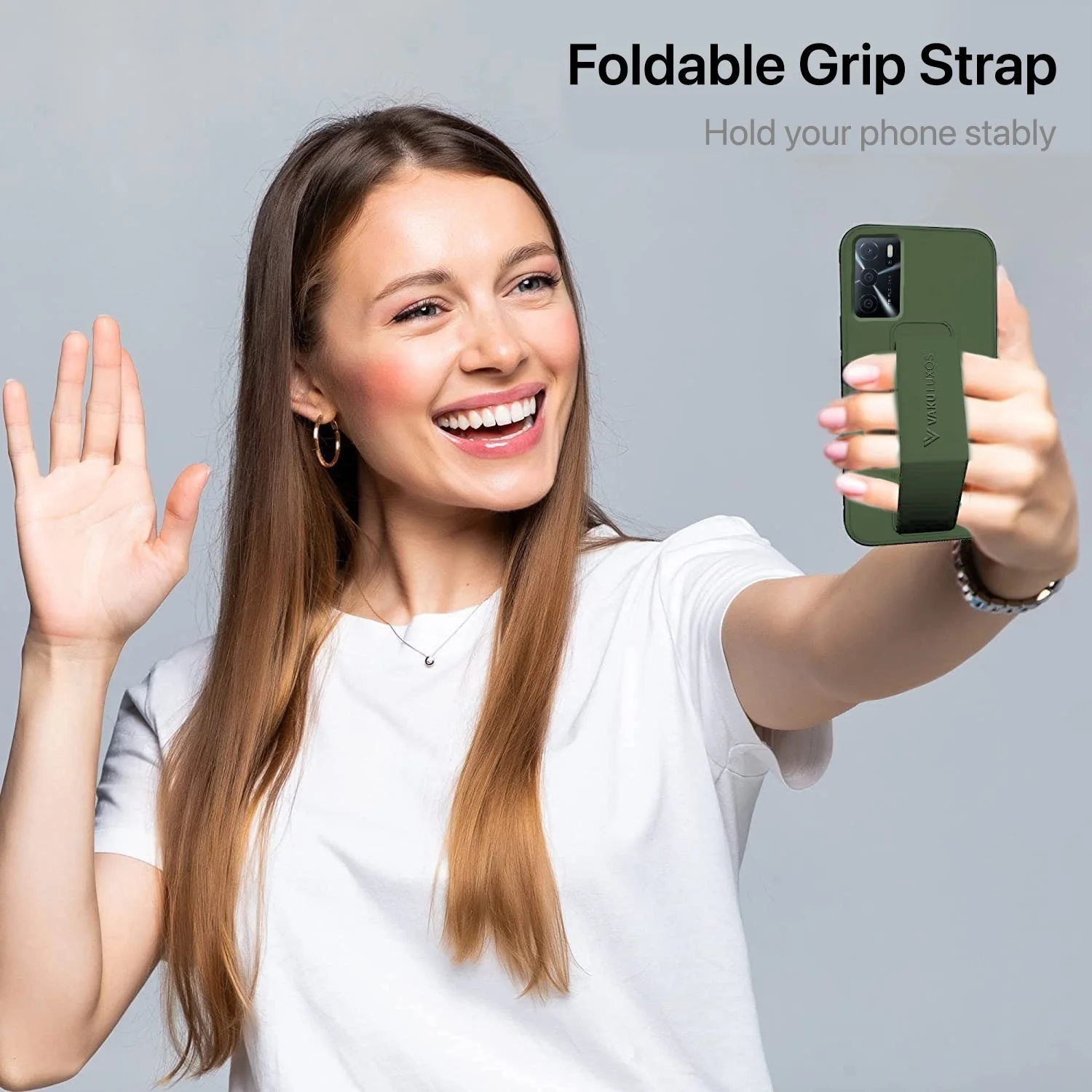Vaku ® Oppo A16 Harbor Grip Multi-Functional TPU Back Cover - Image 6