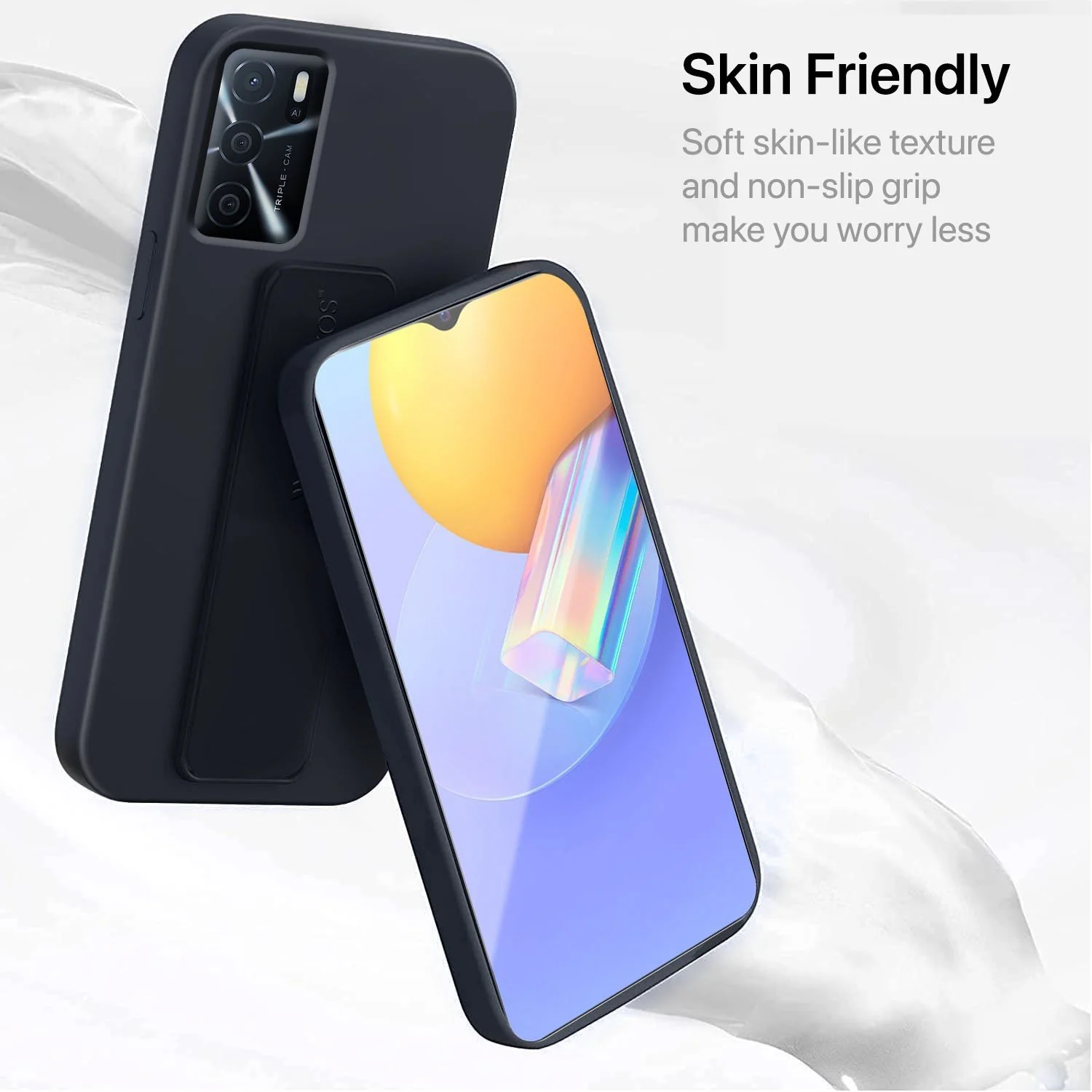 Vaku ® Oppo A16 Harbor Grip Multi-Functional TPU Back Cover - Image 9