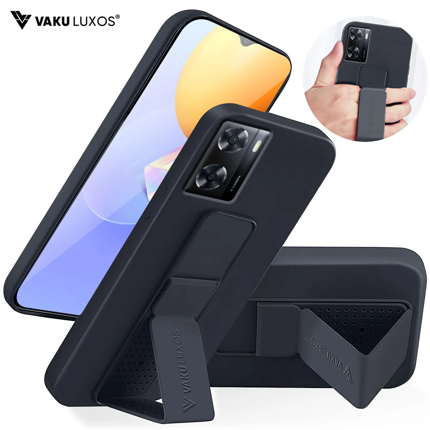 Vaku ® Oppo A57 Harbor Grip Multi-Functional TPU Back Cover - Image 3