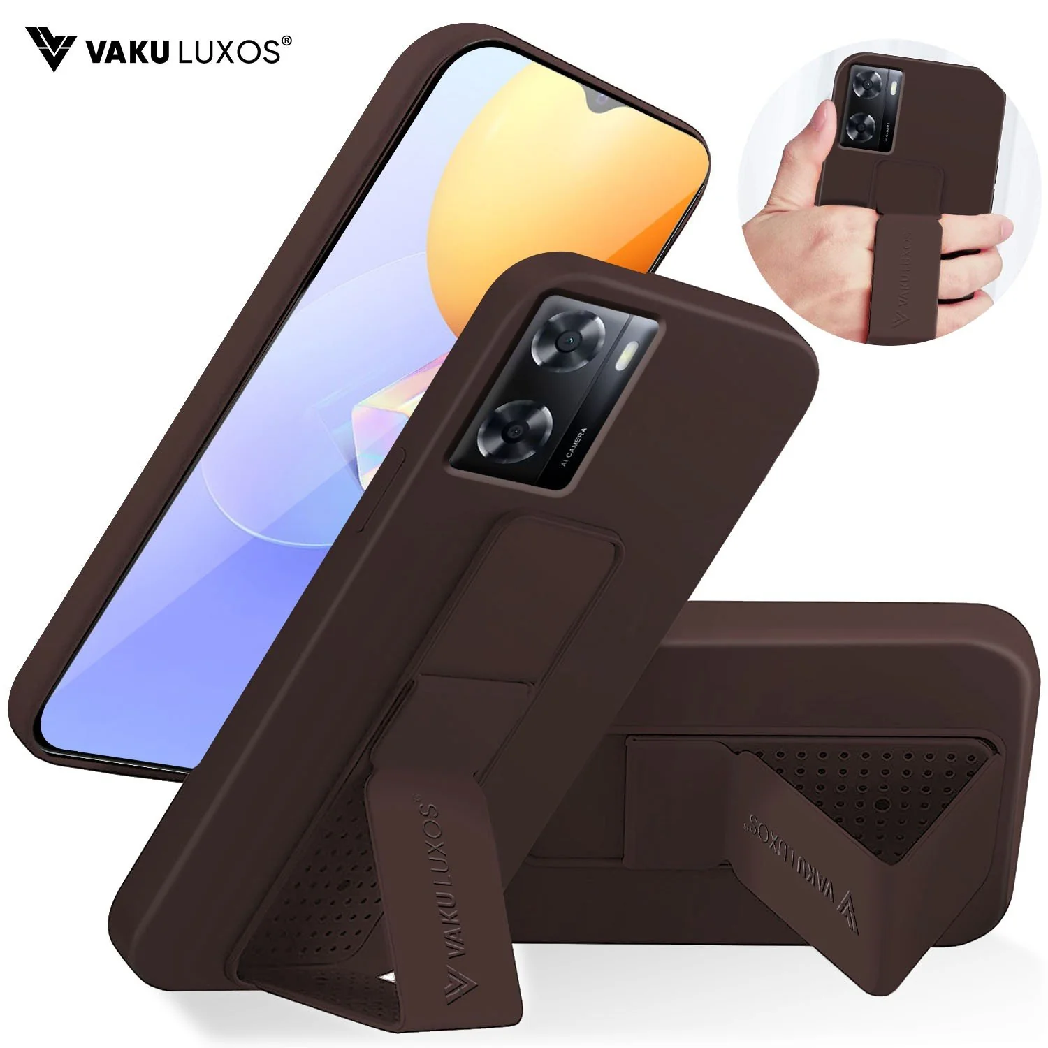 Vaku ® Oppo A57 Harbor Grip Multi-Functional TPU Back Cover - Image 4