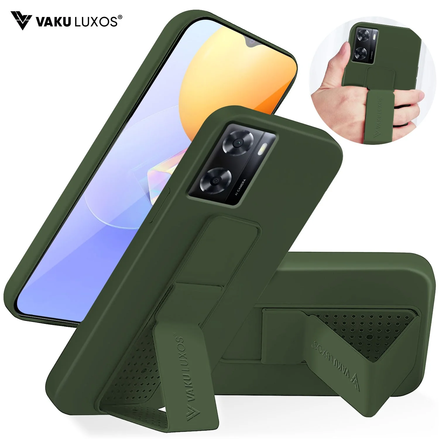 Vaku ® Oppo A57 Harbor Grip Multi-Functional TPU Back Cover - Image 5