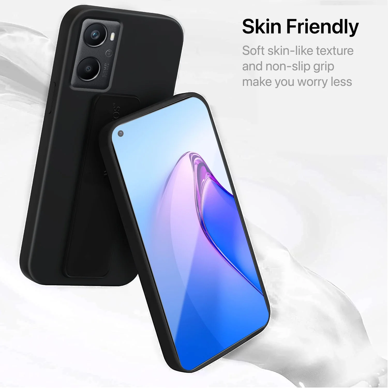 Vaku ® Oppo A76 / A96 Harbor Grip Multi-Functional TPU Back Cover - Image 7