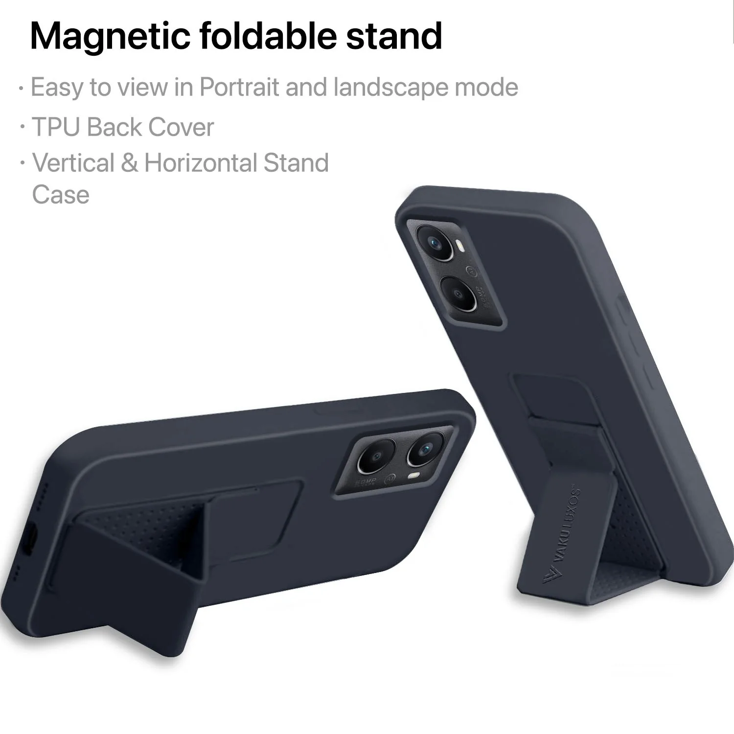 Vaku ® Oppo A76 / A96 Harbor Grip Multi-Functional TPU Back Cover - Image 9