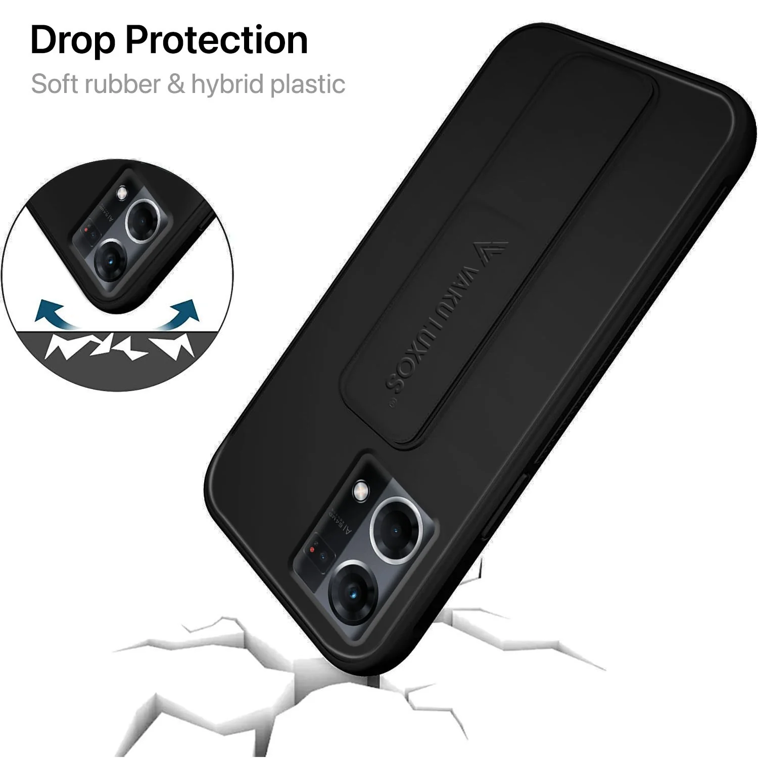 Vaku ® Oppo F21 Pro Harbor Grip Multi-Functional TPU Back Cover - Image 2