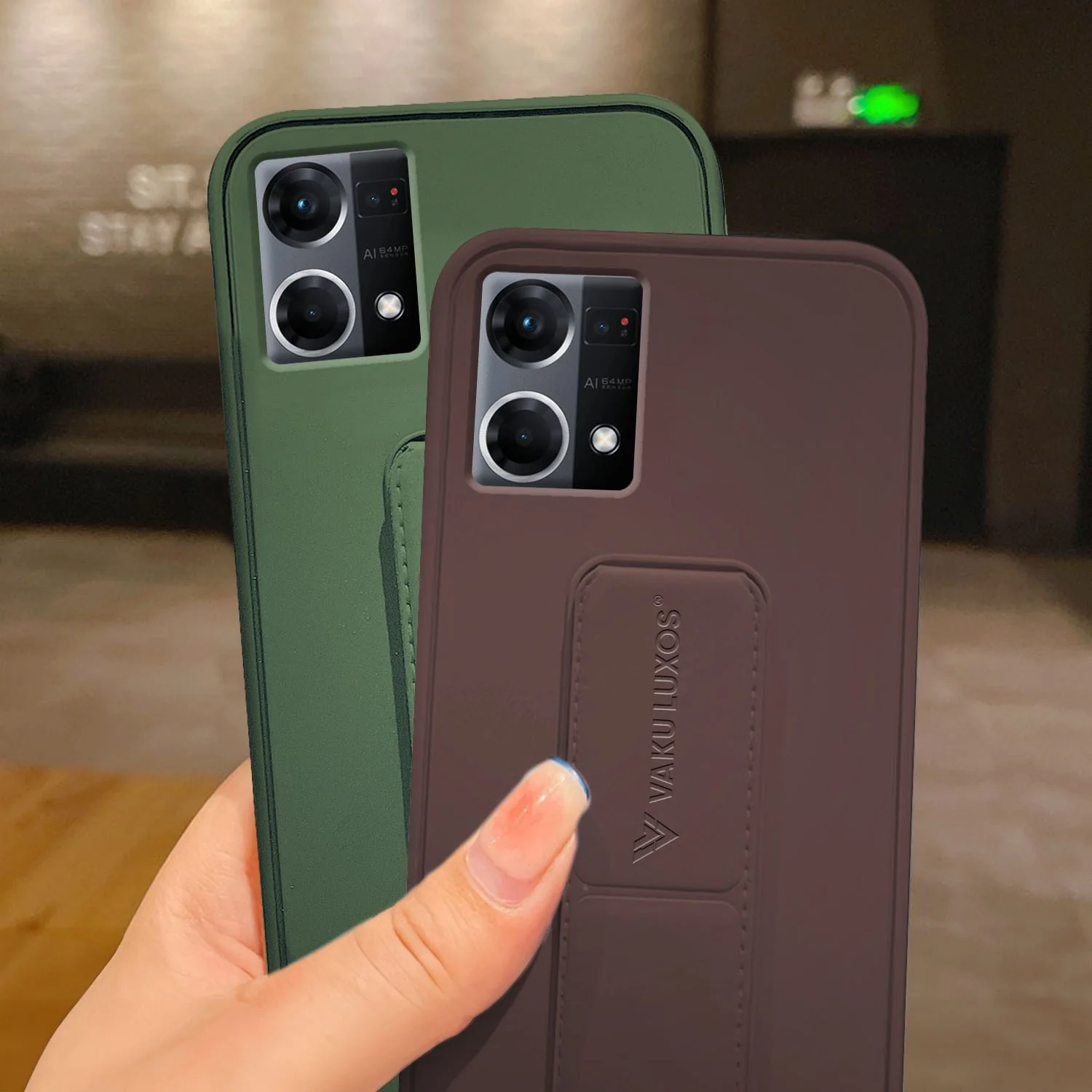 Vaku ® Oppo F21 Pro Harbor Grip Multi-Functional TPU Back Cover - Image 7