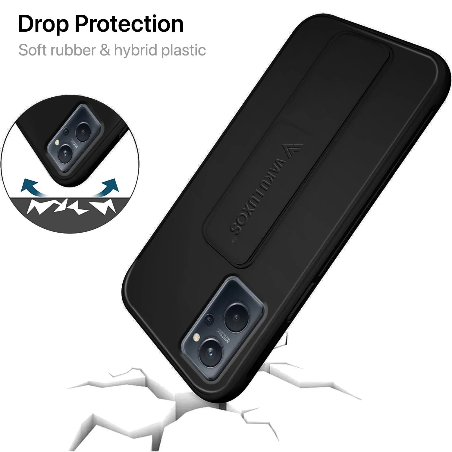 Vaku ® Oppo K10 Harbor Grip Multi-Functional TPU Back Cover - Image 7