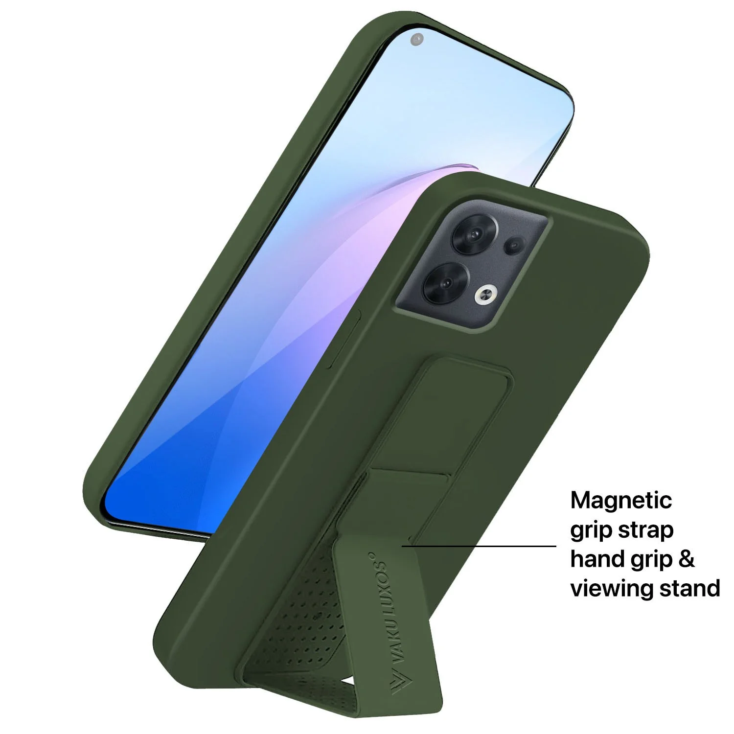 Vaku ® Oppo Reno8 Harbor Grip Multi-Functional TPU Back Cover - Image 8