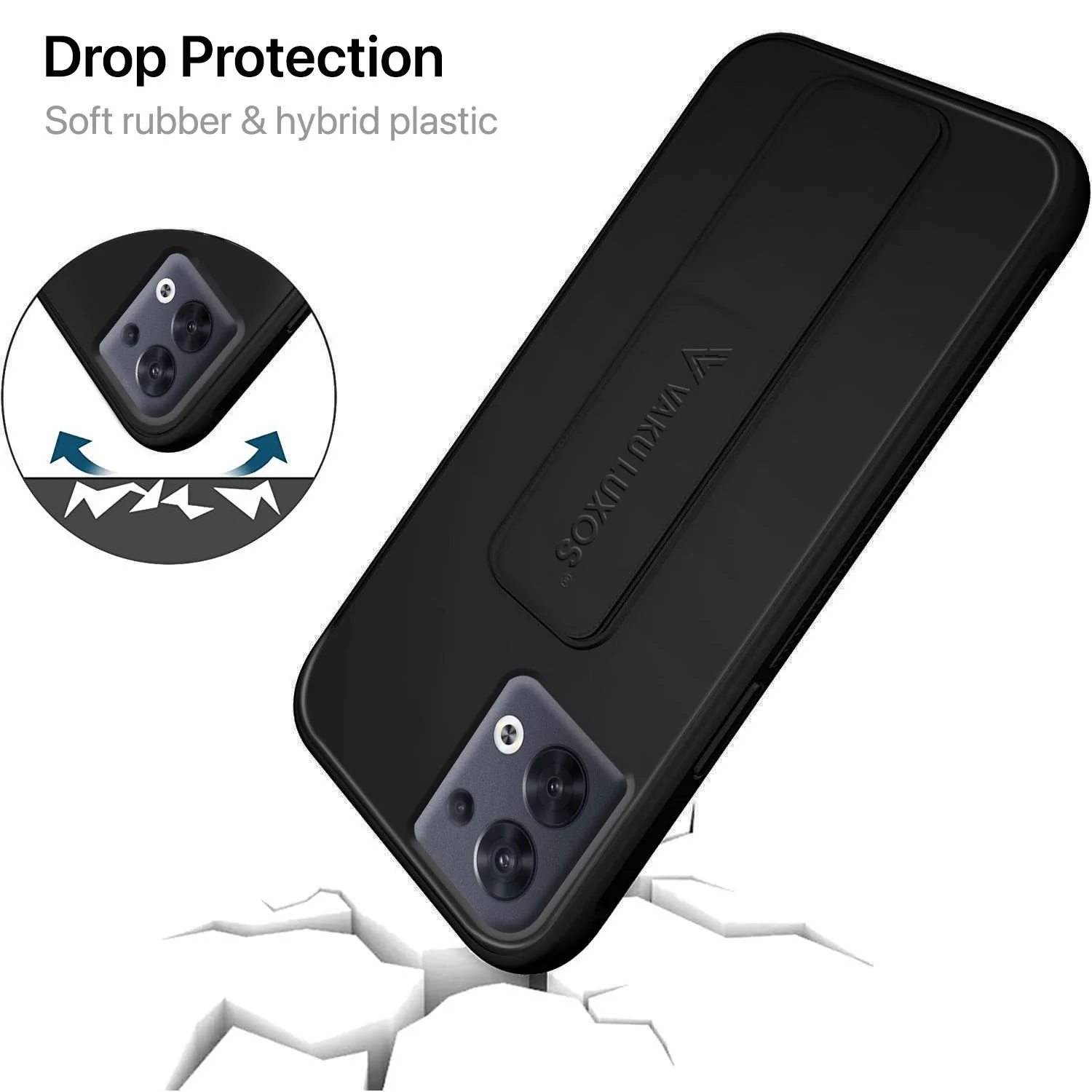 Vaku ® Oppo Reno8 Harbor Grip Multi-Functional TPU Back Cover - Image 9
