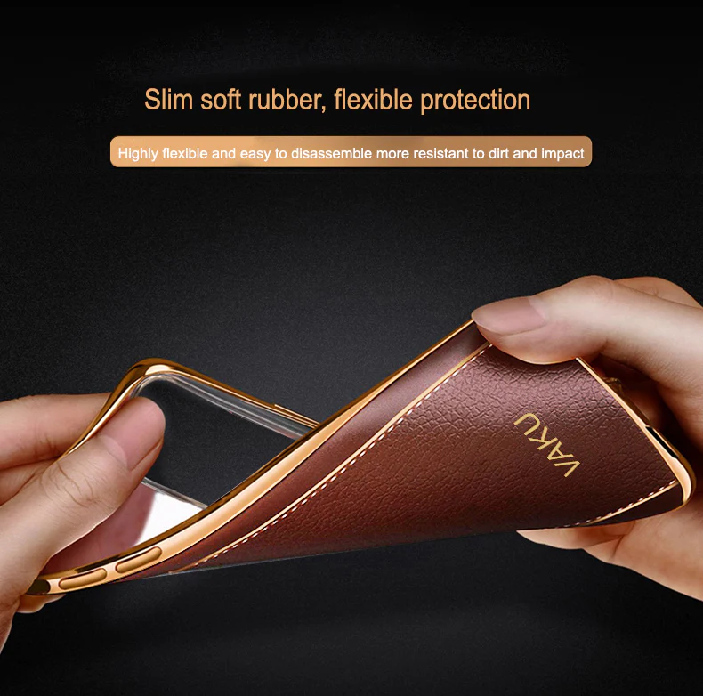 Vaku® Samsung Galaxy A31 Luxemberg Leather Stitched Gold Electroplated Soft TPU Back Cover - Image 10
