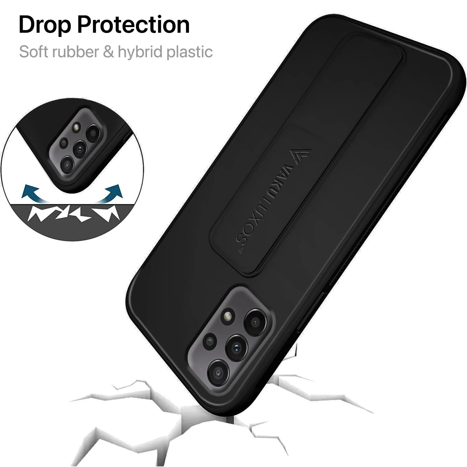 Vaku ® Samsung Galaxy A73 5G Harbor Grip Multi-Functional TPU Back Cover - Image 5