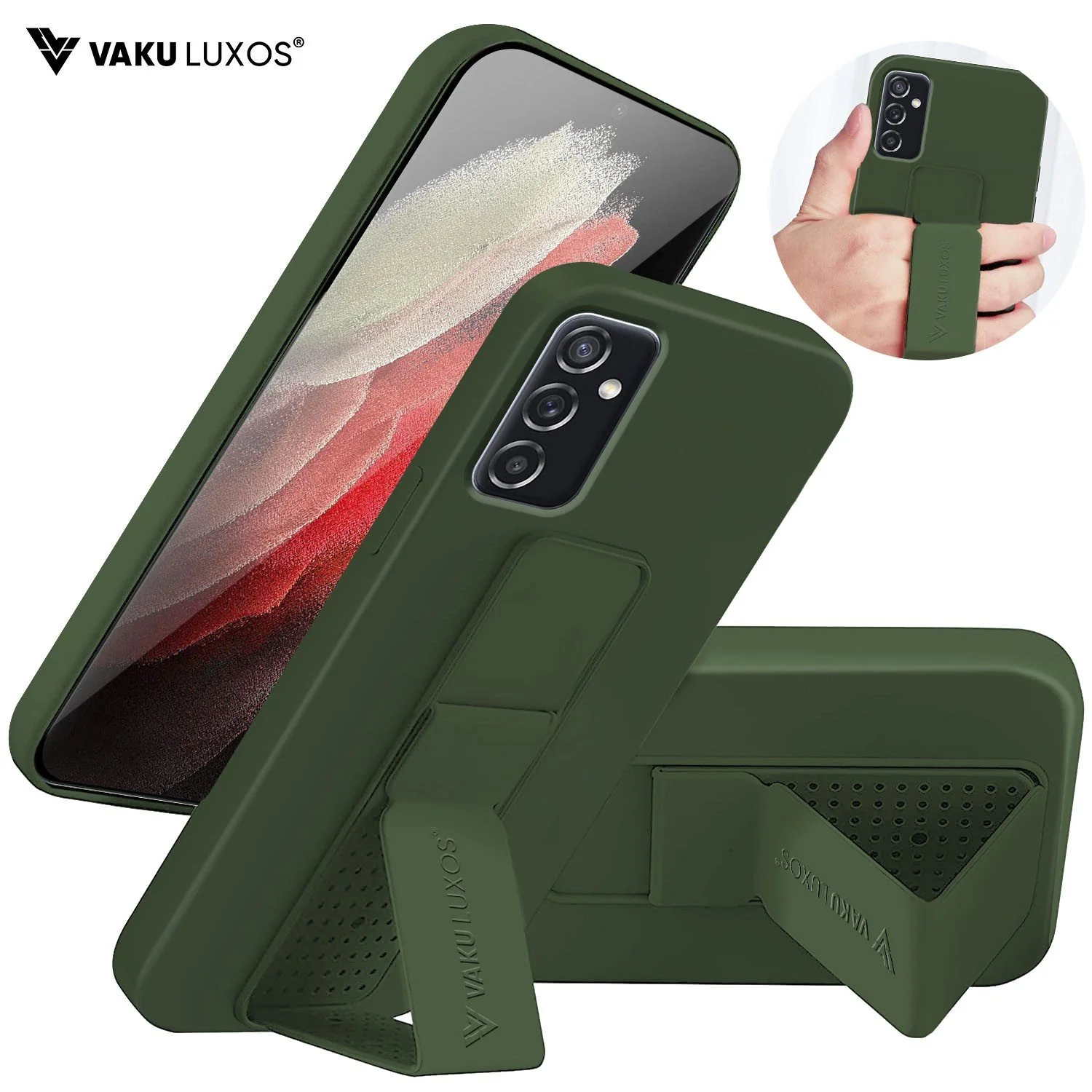 Vaku ® Samsung Galaxy M52 5G  Harbor Grip Multi-Functional TPU Back Cover - Image 4