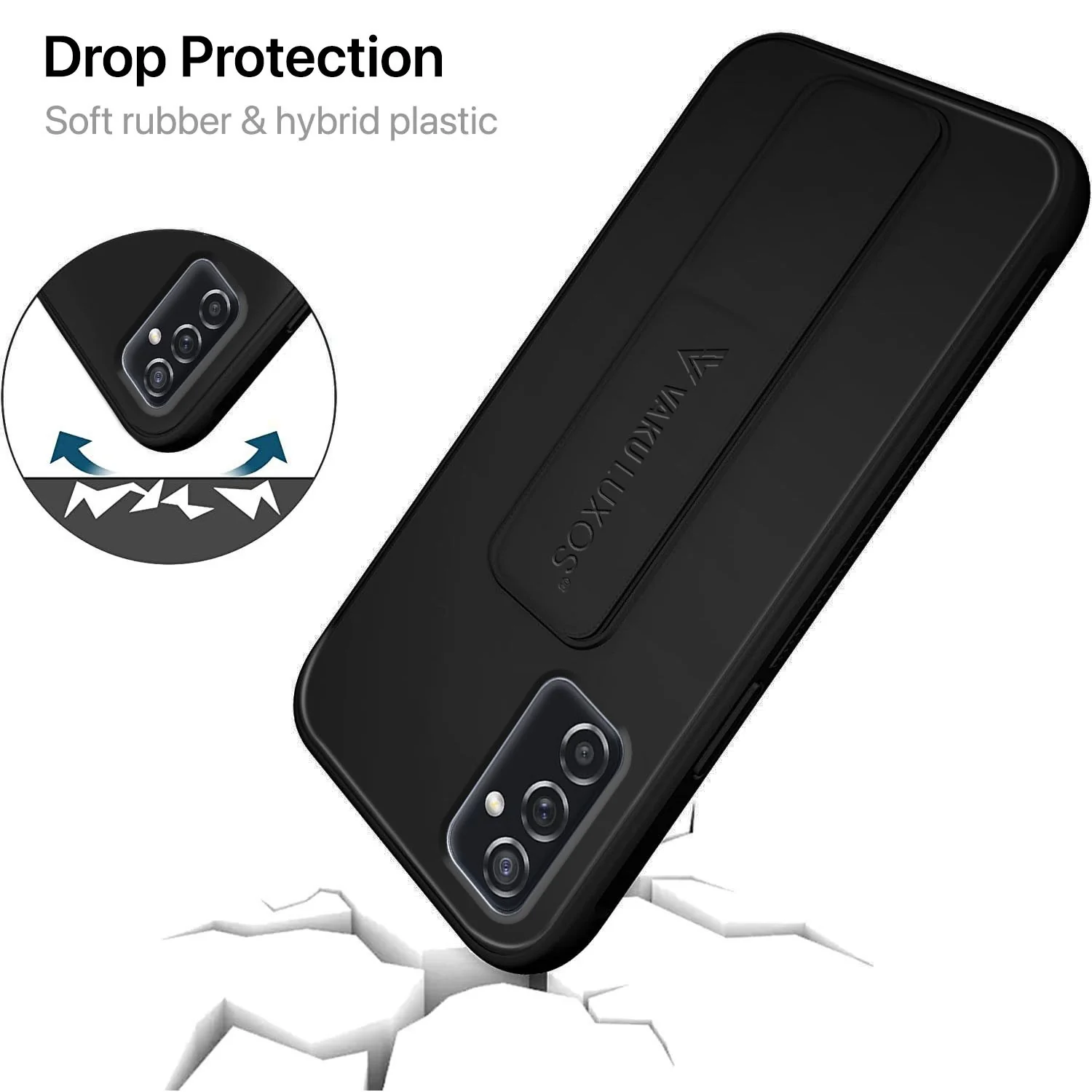 Vaku ® Samsung Galaxy M52 5G  Harbor Grip Multi-Functional TPU Back Cover - Image 7