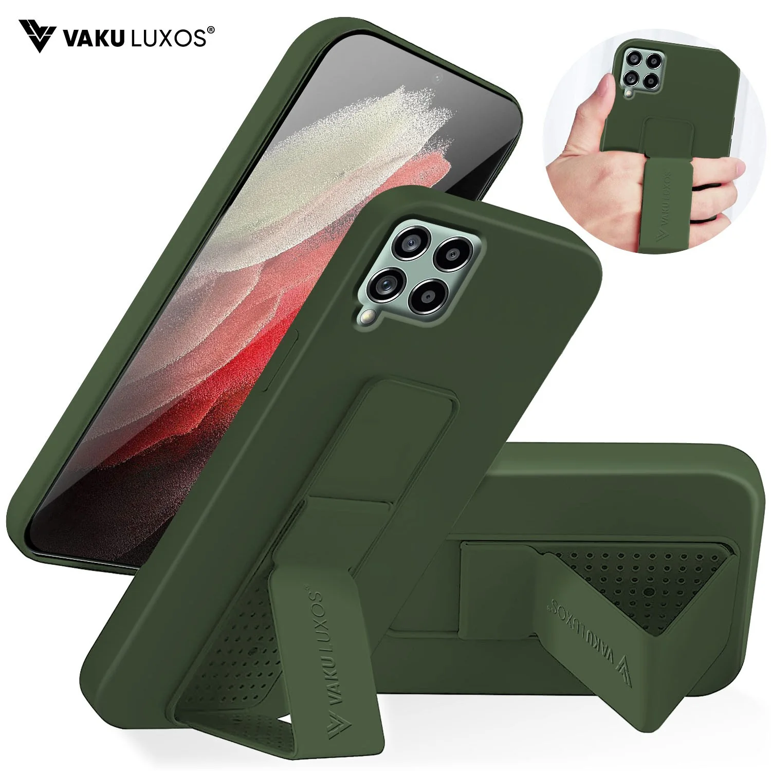 Vaku ® Samsung Galaxy M53 5G  Harbor Grip Multi-Functional TPU Back Cover - Image 4