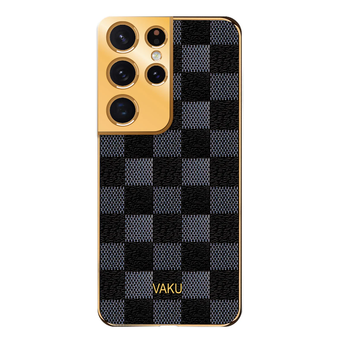 Vaku® Samsung Galaxy S21 Ultra Cheron Leather Electroplated Soft TPU Back Cover - Image 8