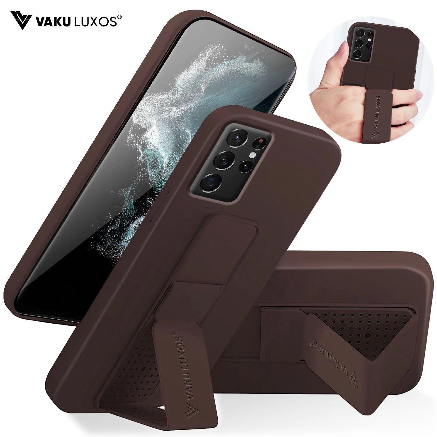 Vaku ® Samsung Galaxy S21 Ultra  Harbor Grip Multi-Functional TPU Back Cover - Image 4