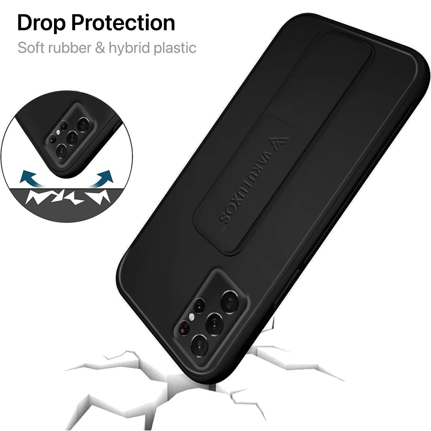 Vaku ® Samsung Galaxy S21 Ultra  Harbor Grip Multi-Functional TPU Back Cover - Image 9