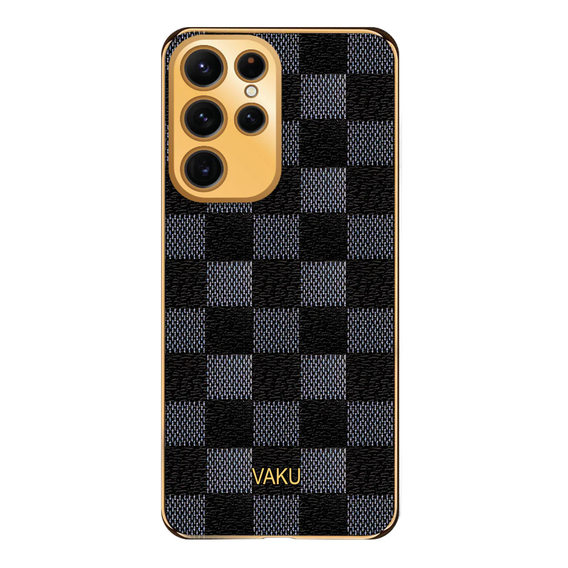 Vaku® Samsung Galaxy S22 Ultra Cheron Leather Electroplated Soft TPU Back Cover - Image 7