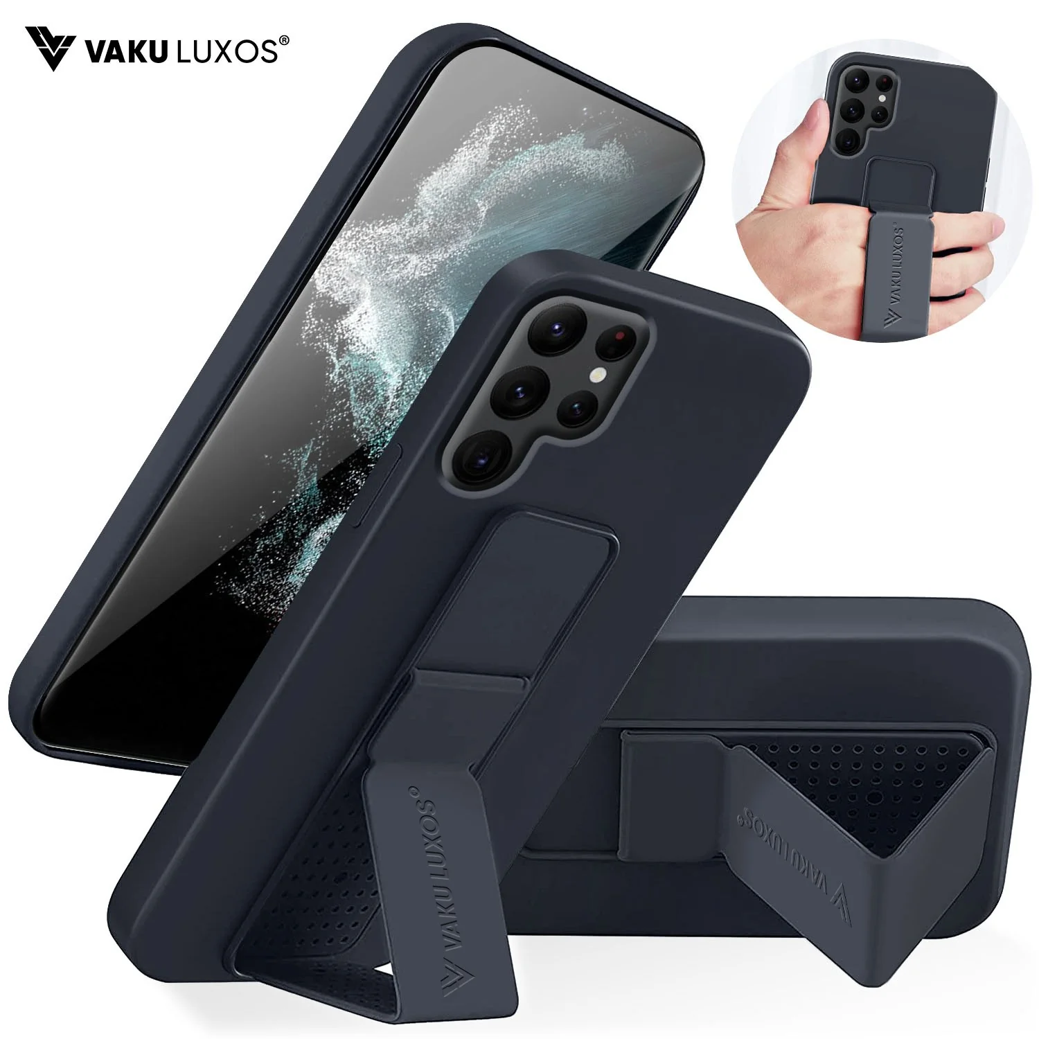 Vaku ® Samsung Galaxy S22 Ultra Harbor Grip Multi-Functional TPU Back Cover - Image 2