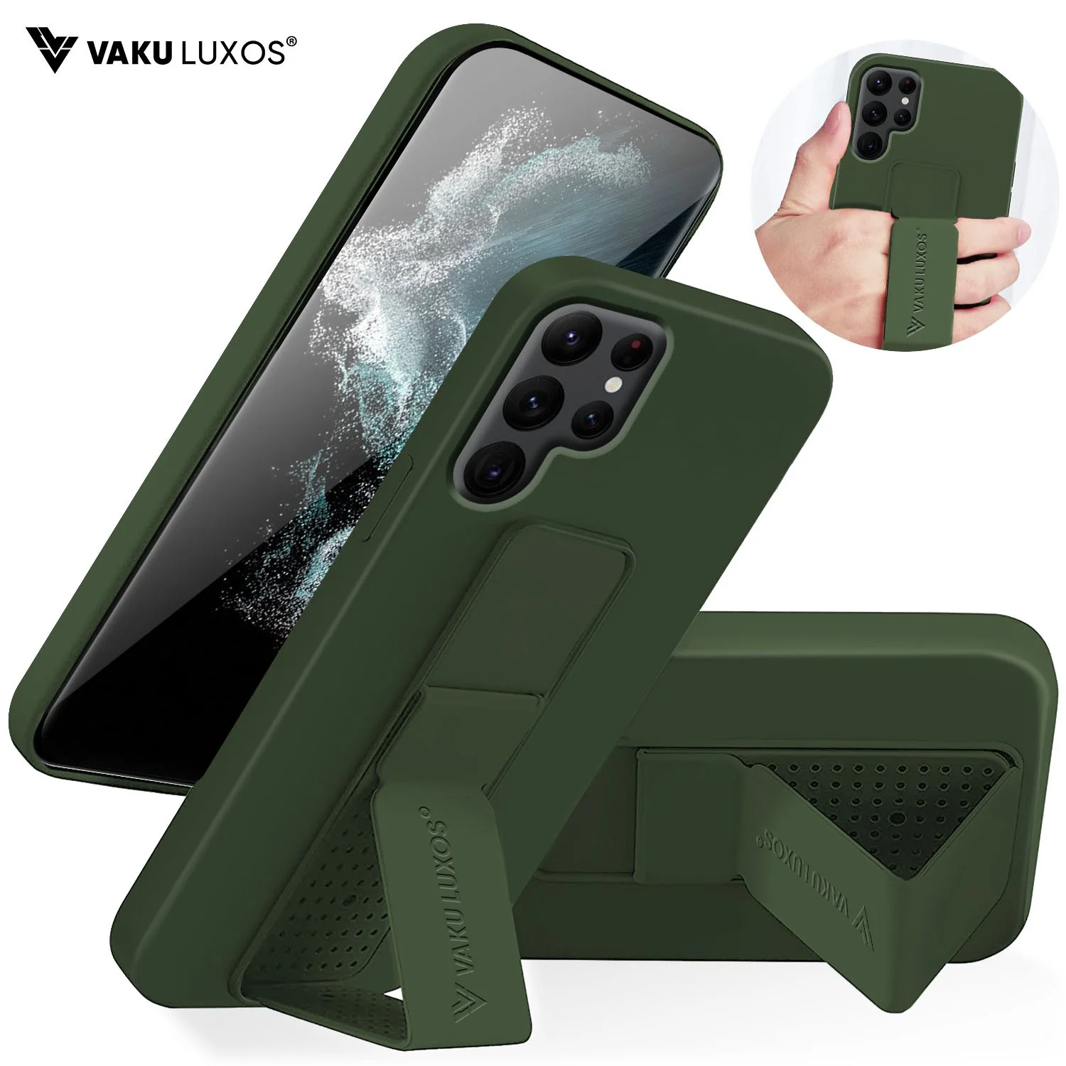 Vaku ® Samsung Galaxy S22 Ultra Harbor Grip Multi-Functional TPU Back Cover - Image 4