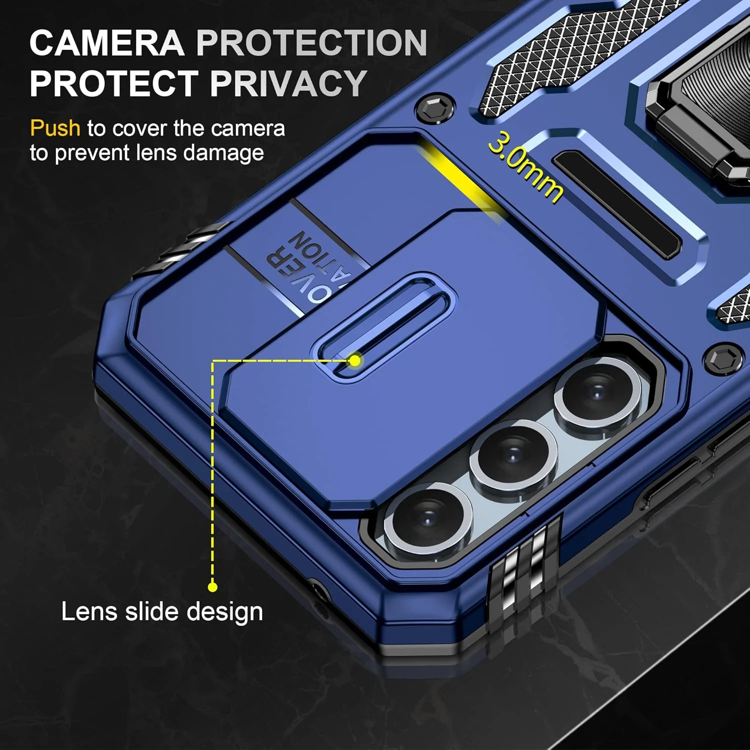 Vaku ® Samsung Galaxy S23 FE Aegis Armor Slide Camera Protection Back Cover - Image 4