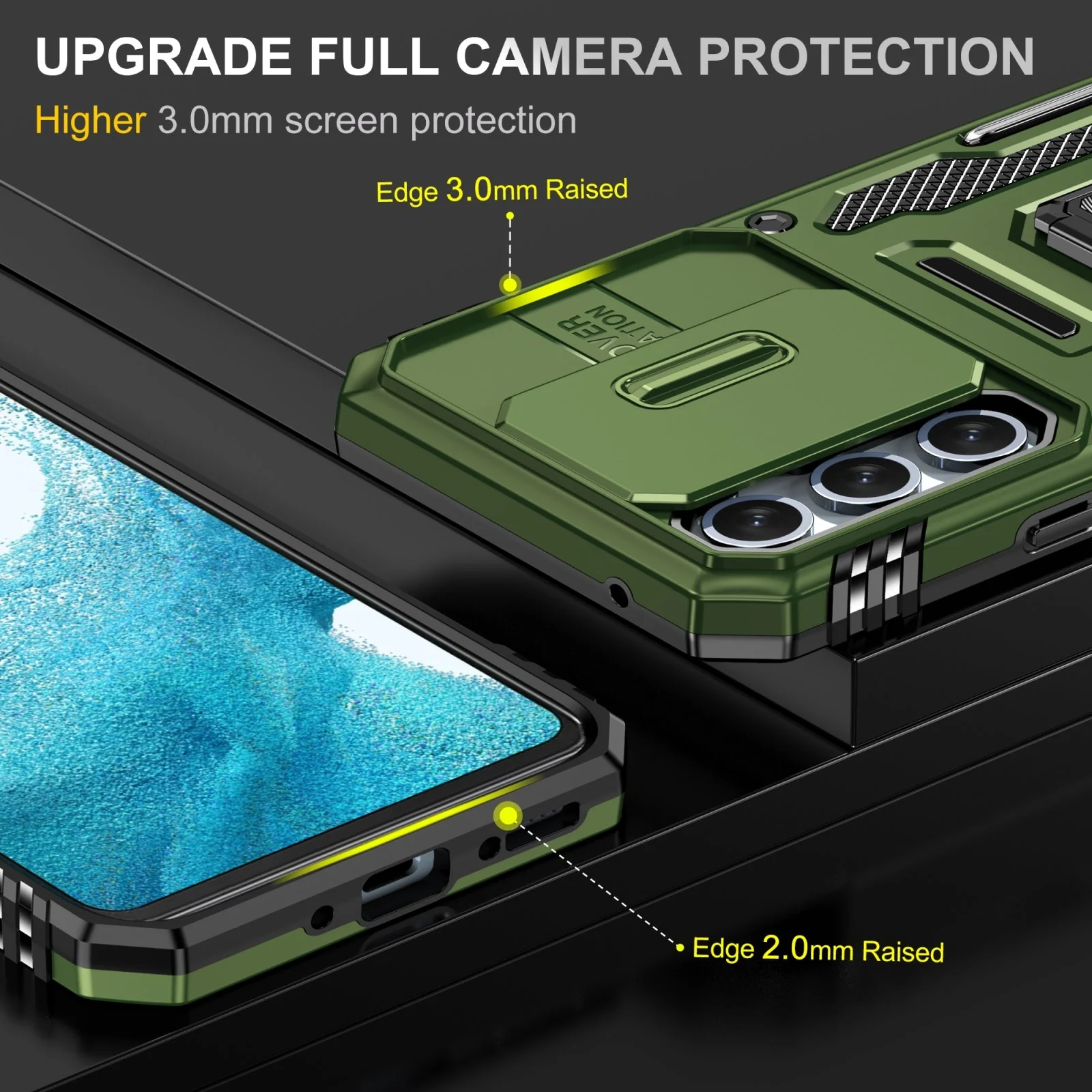 Vaku ® Samsung Galaxy S23 FE Aegis Armor Slide Camera Protection Back Cover - Image 5