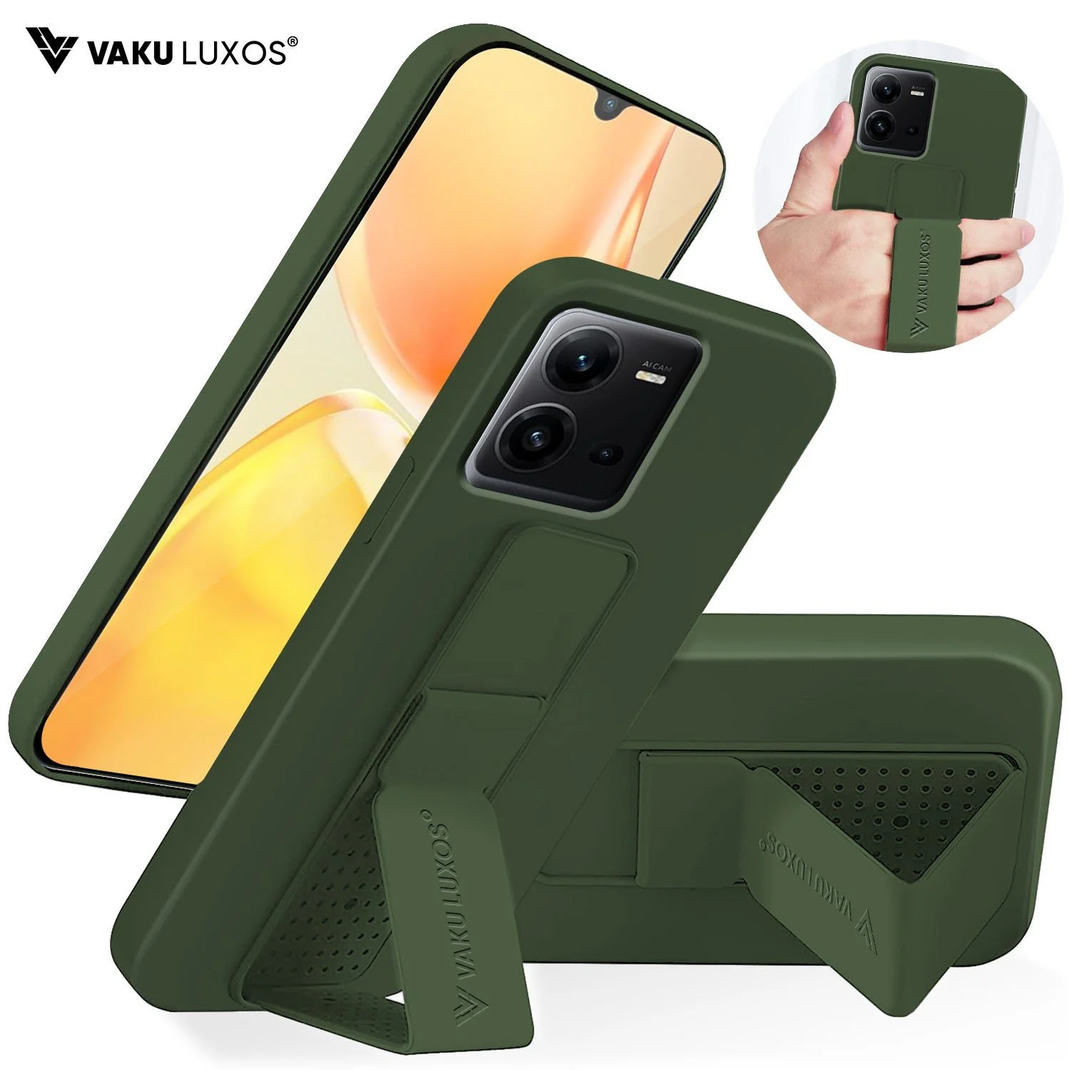 Vaku ® Vivo V25 Harbor Grip Multi-Functional TPU Back Cover - Image 6