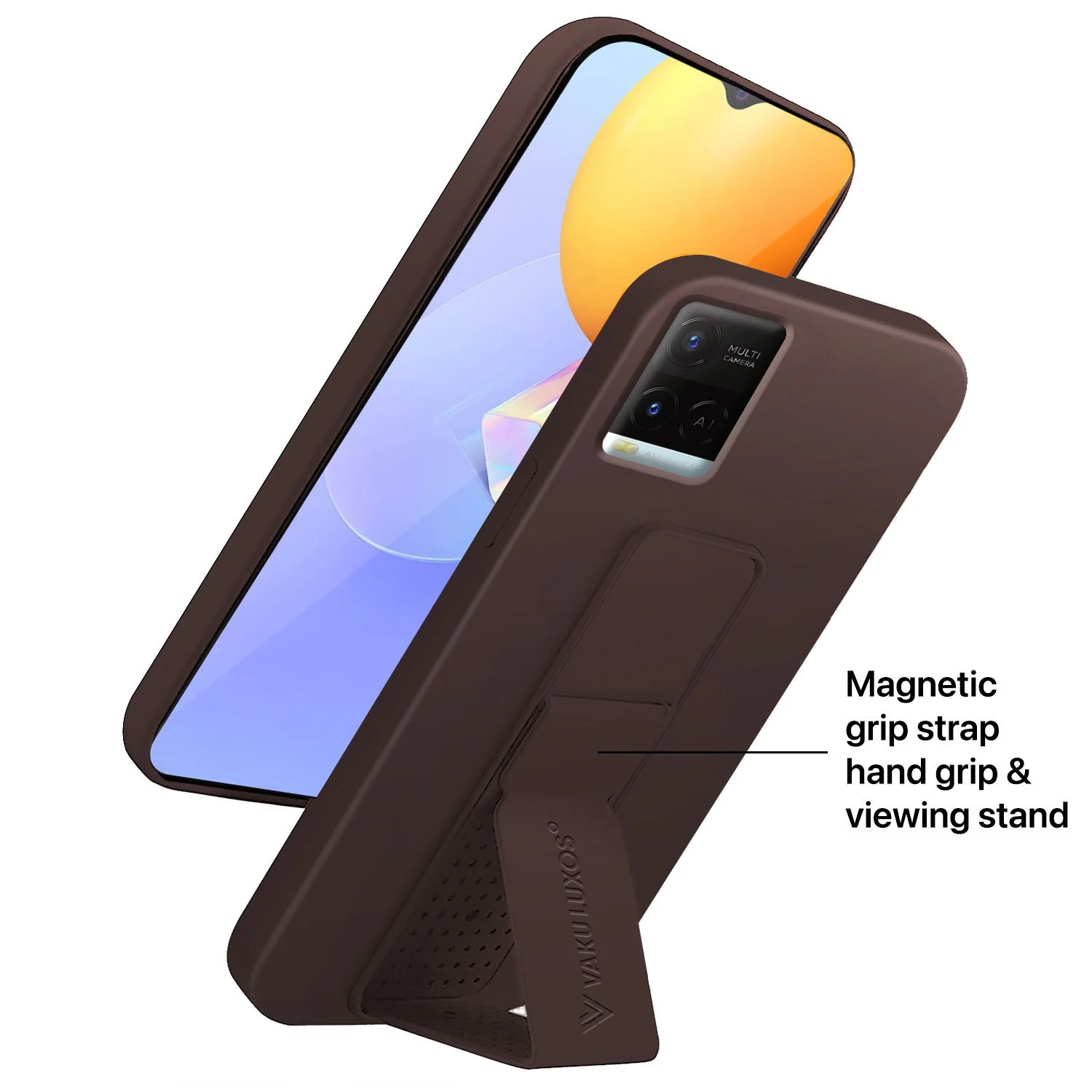 Vaku ® Vivo Y21 / Y33s / Y21e / Y21T Harbor Grip Multi-Functional TPU Back Cover - Image 5
