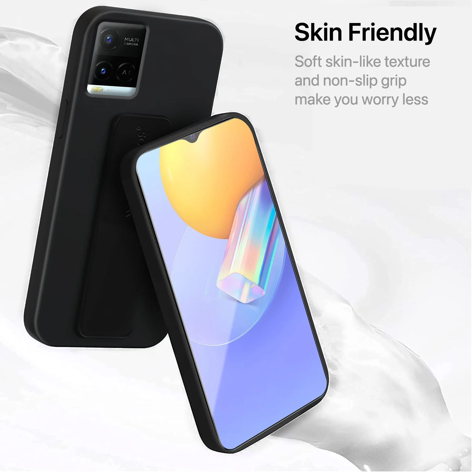 Vaku ® Vivo Y21 / Y33s / Y21e / Y21T Harbor Grip Multi-Functional TPU Back Cover - Image 7