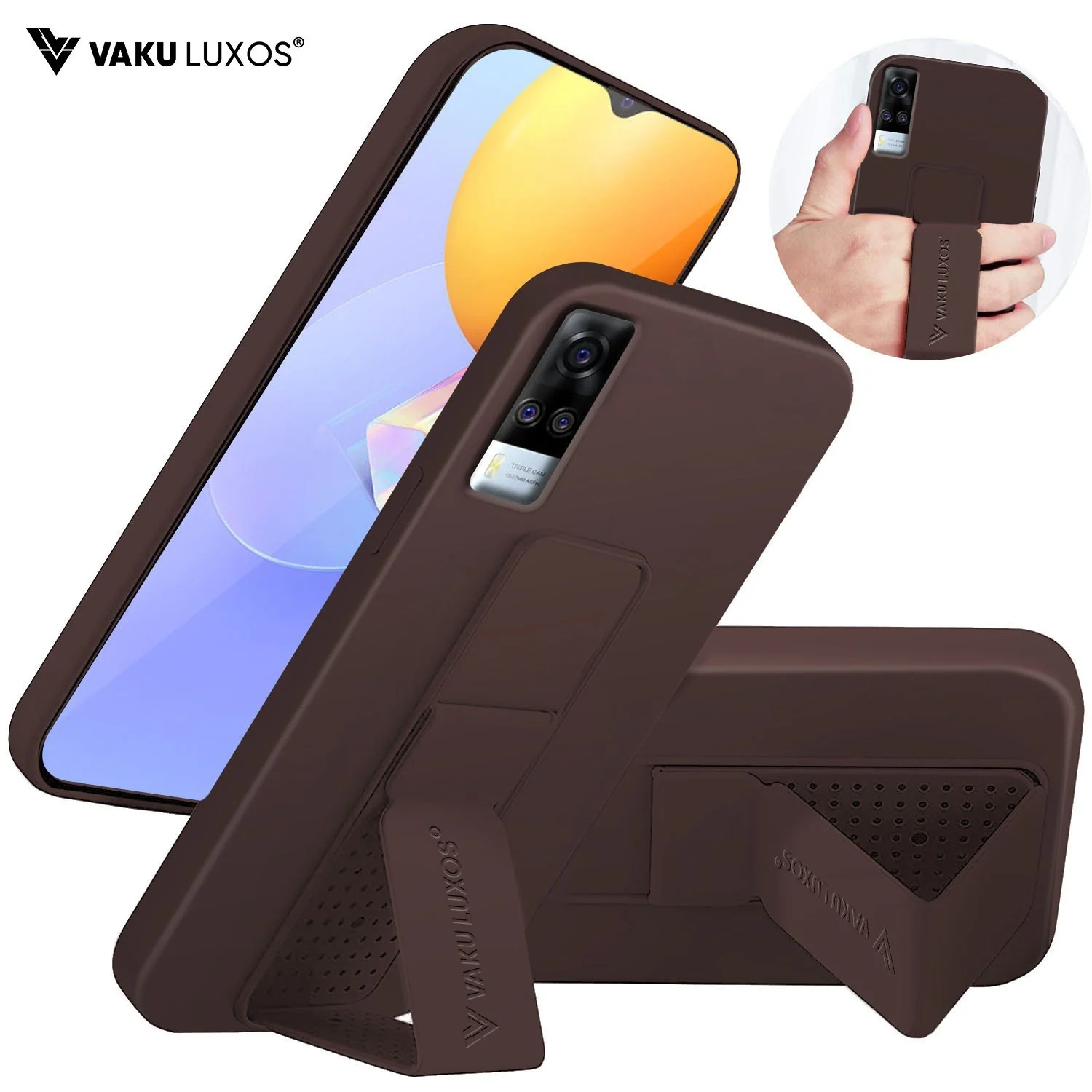 Vaku ® Vivo Y53s Harbor Grip Multi-Functional TPU Back Cover - Image 3