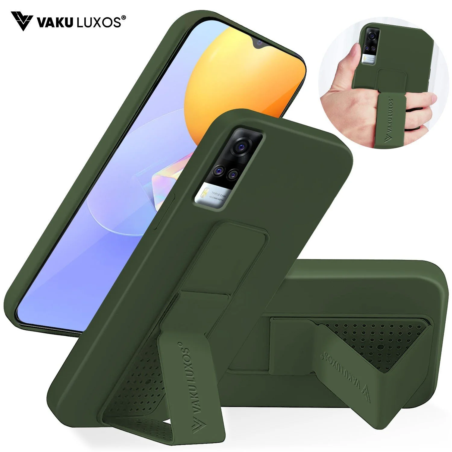 Vaku ® Vivo Y53s Harbor Grip Multi-Functional TPU Back Cover - Image 4