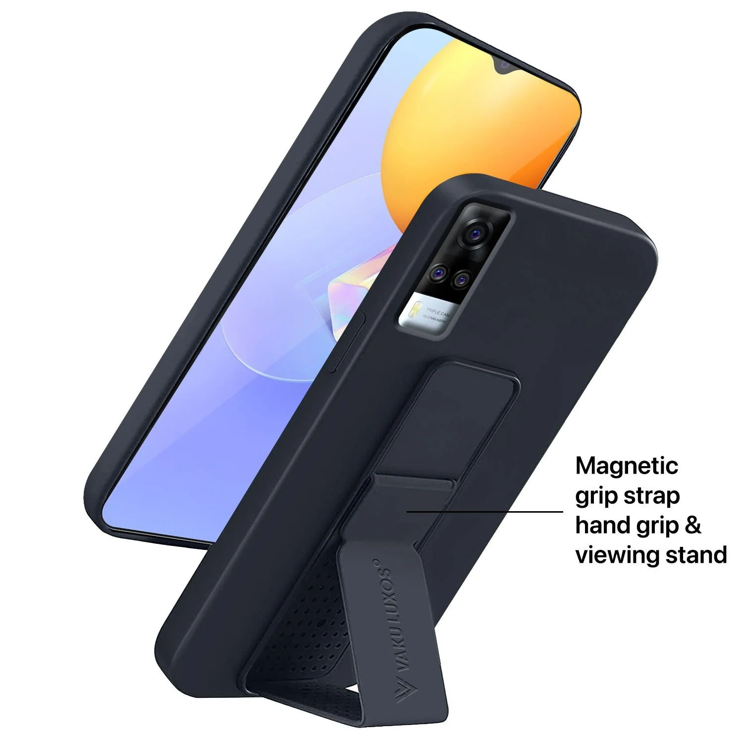 Vaku ® Vivo Y53s Harbor Grip Multi-Functional TPU Back Cover - Image 5